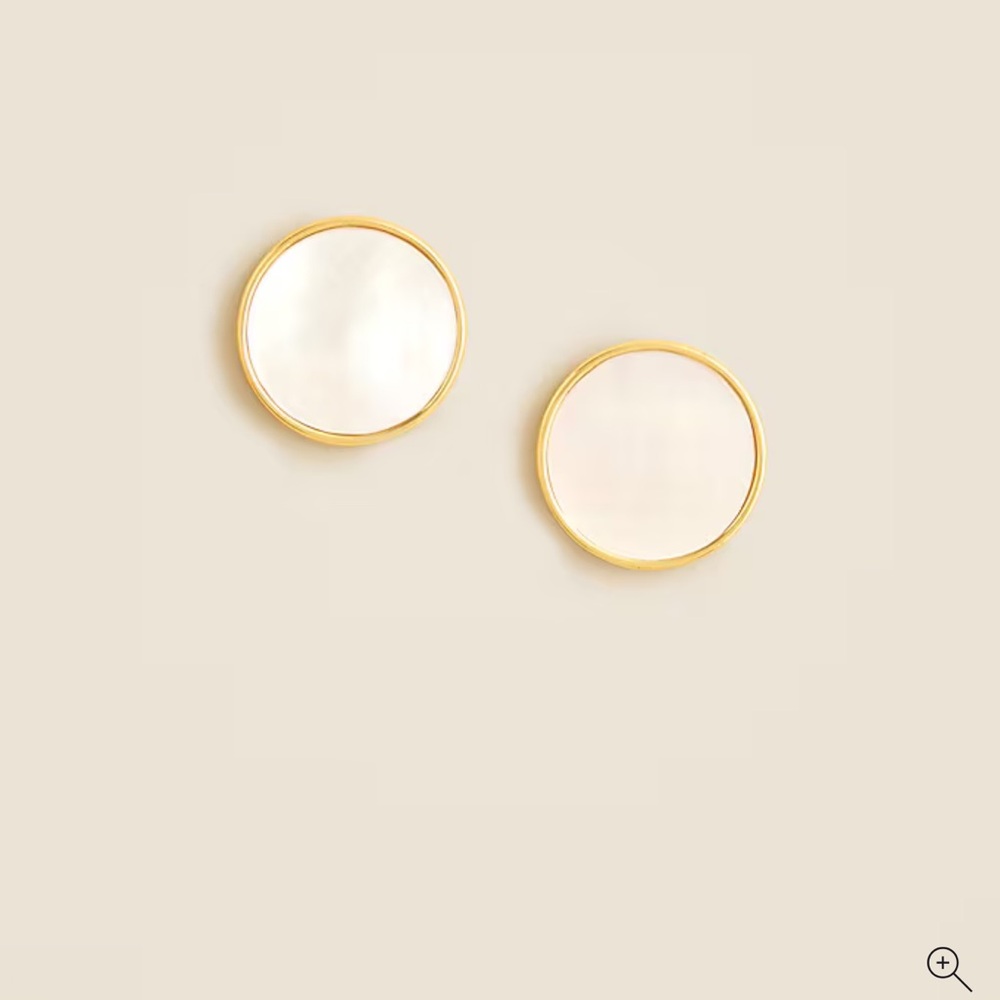J. Crew Gold and Cream Earrings